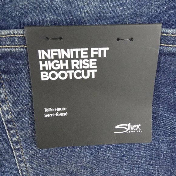 Silver Jeans Infinite Fit Boot Cut Women's Plus Size 3X Blue Denim Stretch - Picture 7 of 11